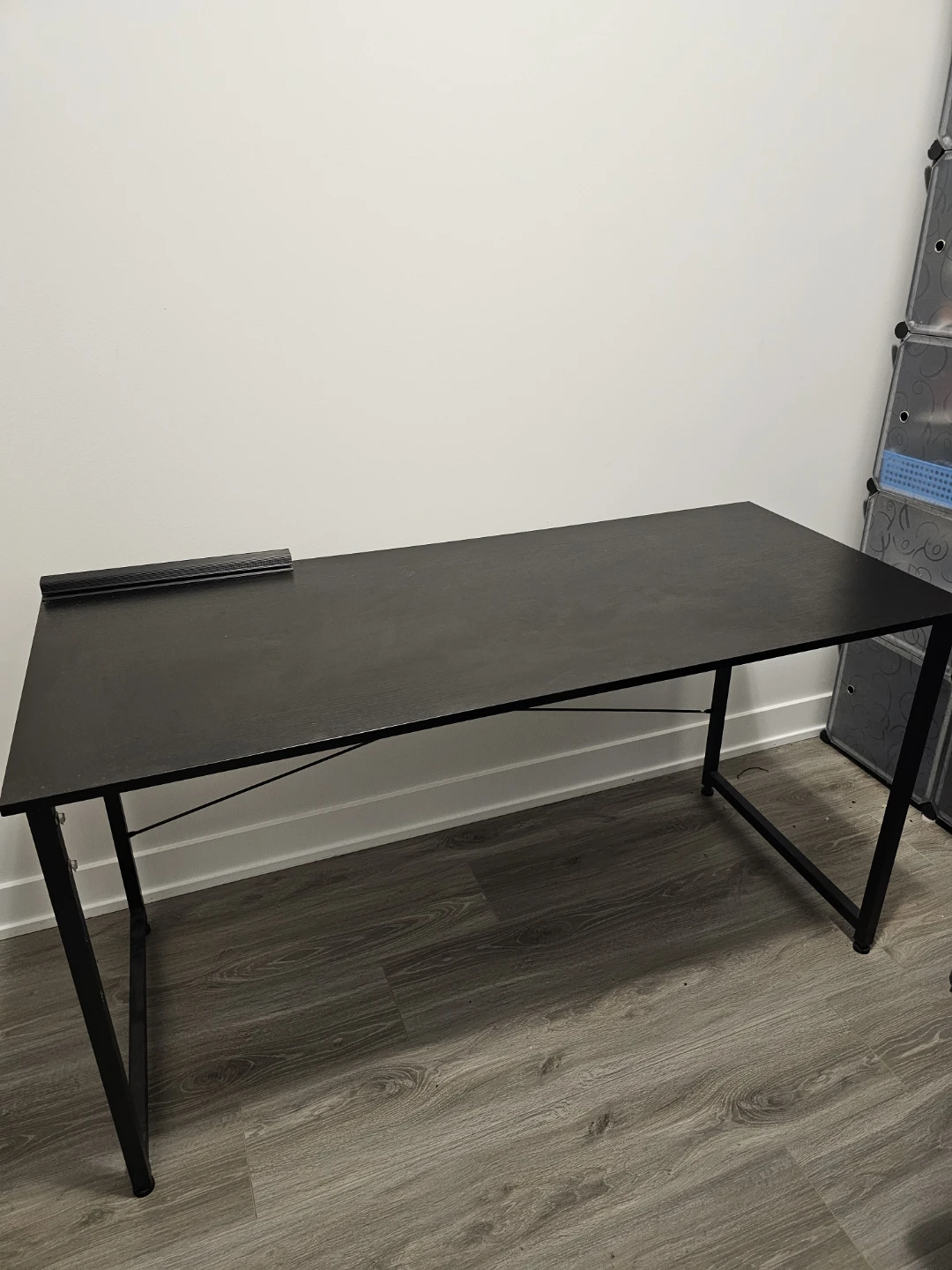 55 Inch work table desk metal frame wooden top Dismantled