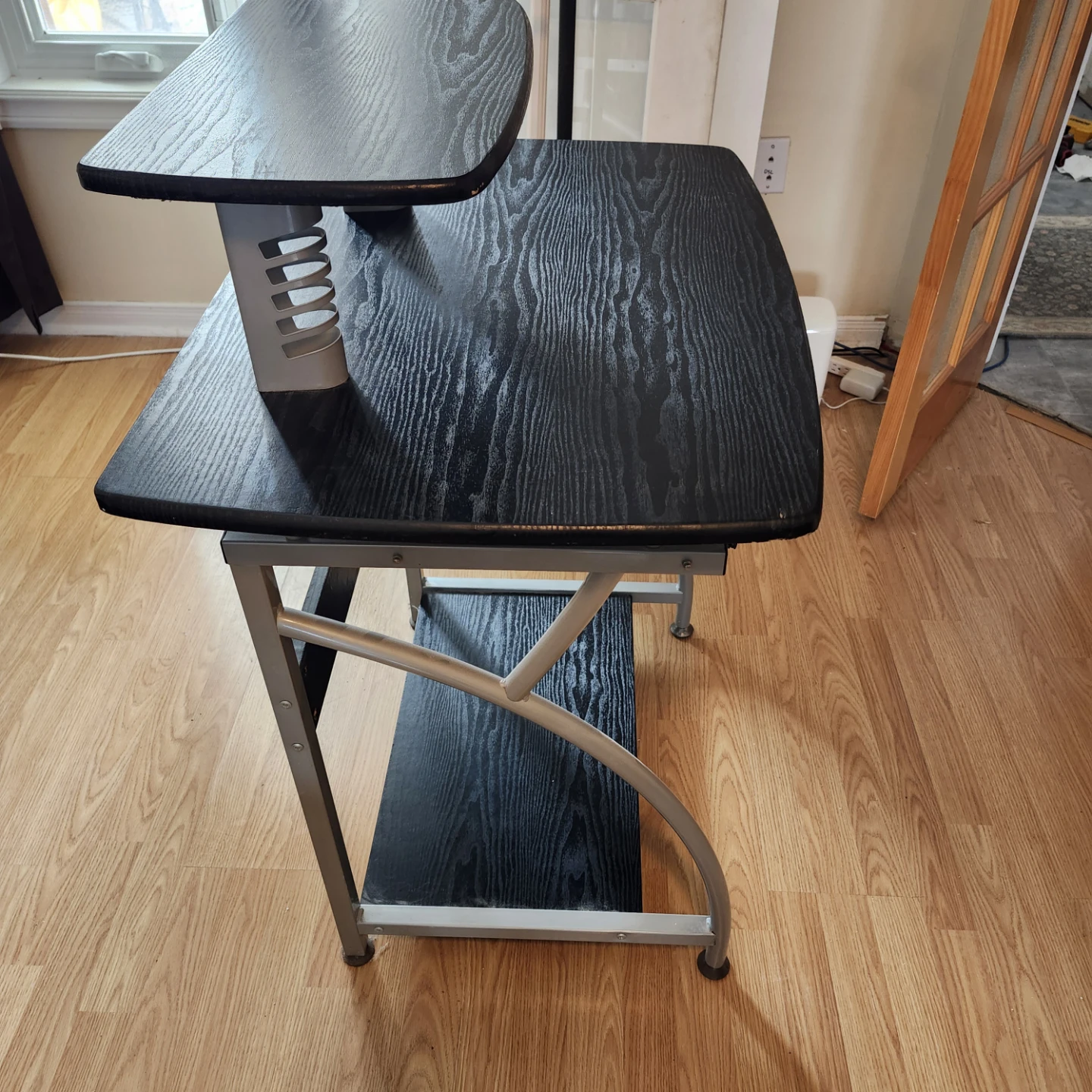 Black Two-Tiered Computer Desk - photo 3