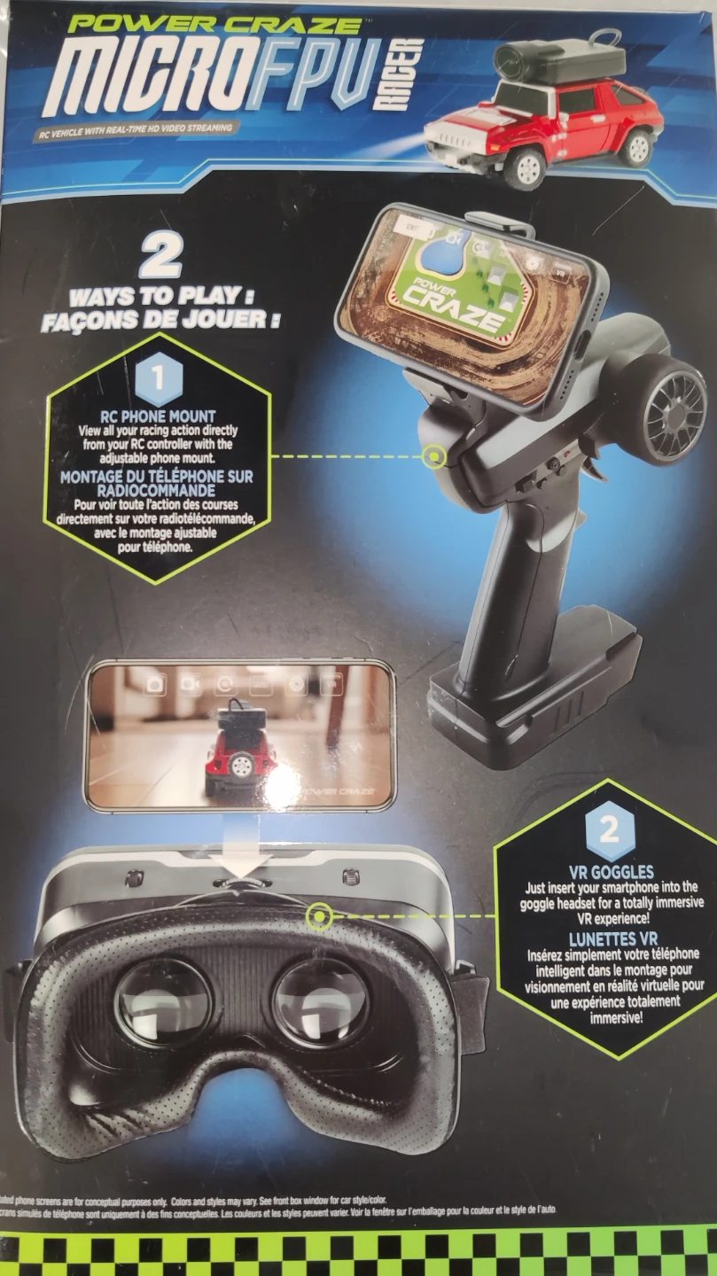 Power Craze Micro FPV RC Racer with VR Goggles and Race Track - photo 2