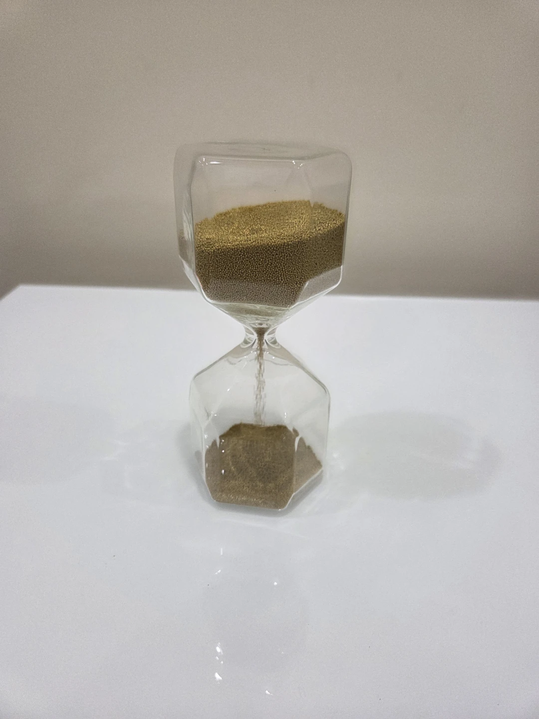 Ikea Glass Hourglass with Gold Sand
