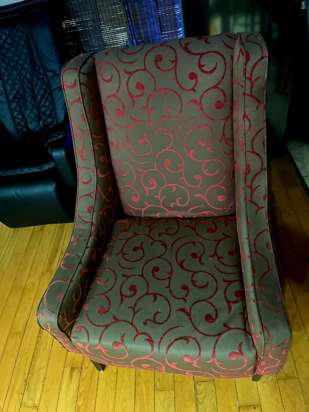 Accent Chair - Brown & Red Swirl Pattern - photo 5