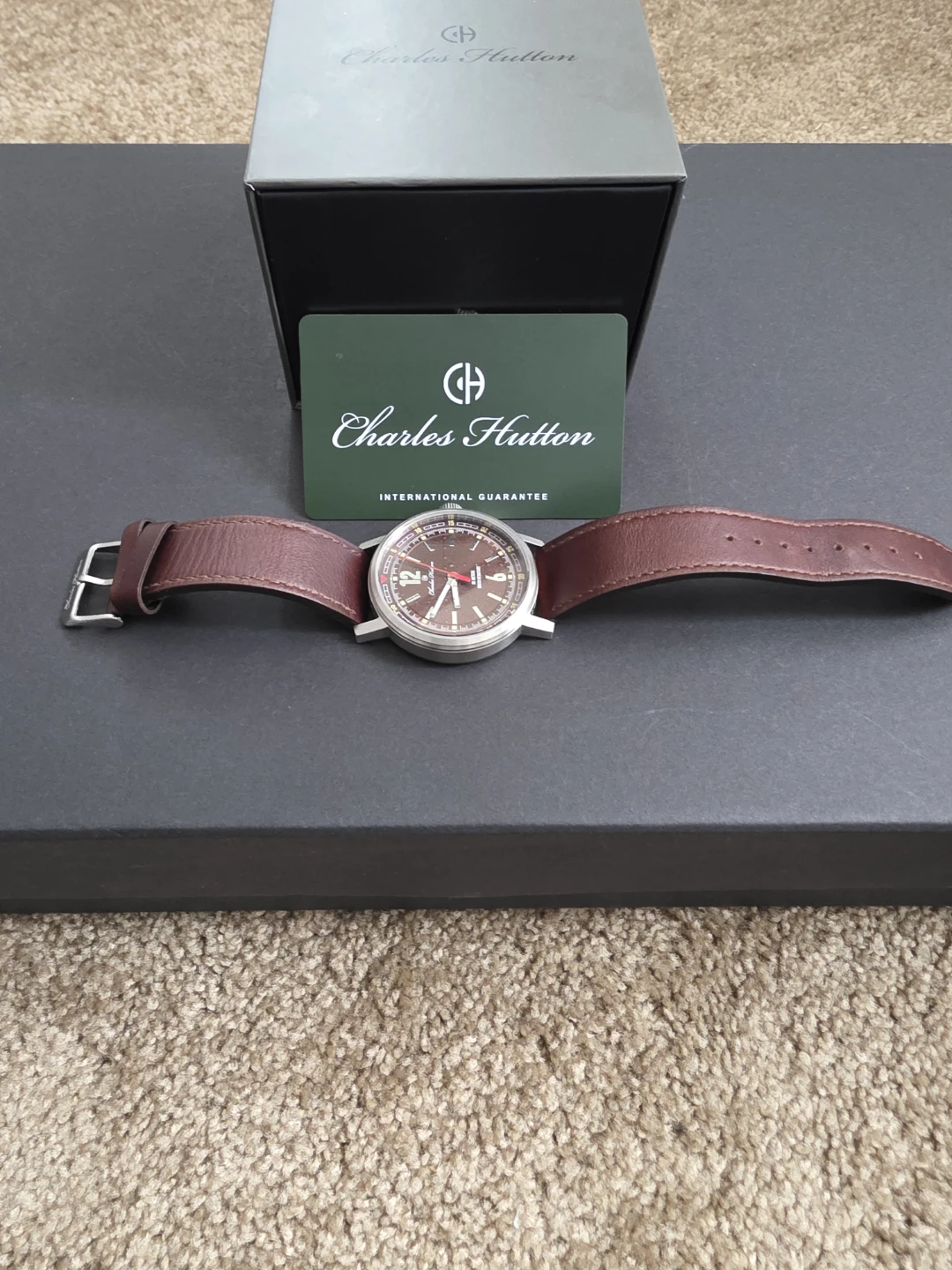 Charles Hutton Men's Watch - Brown Leather Band - photo 4