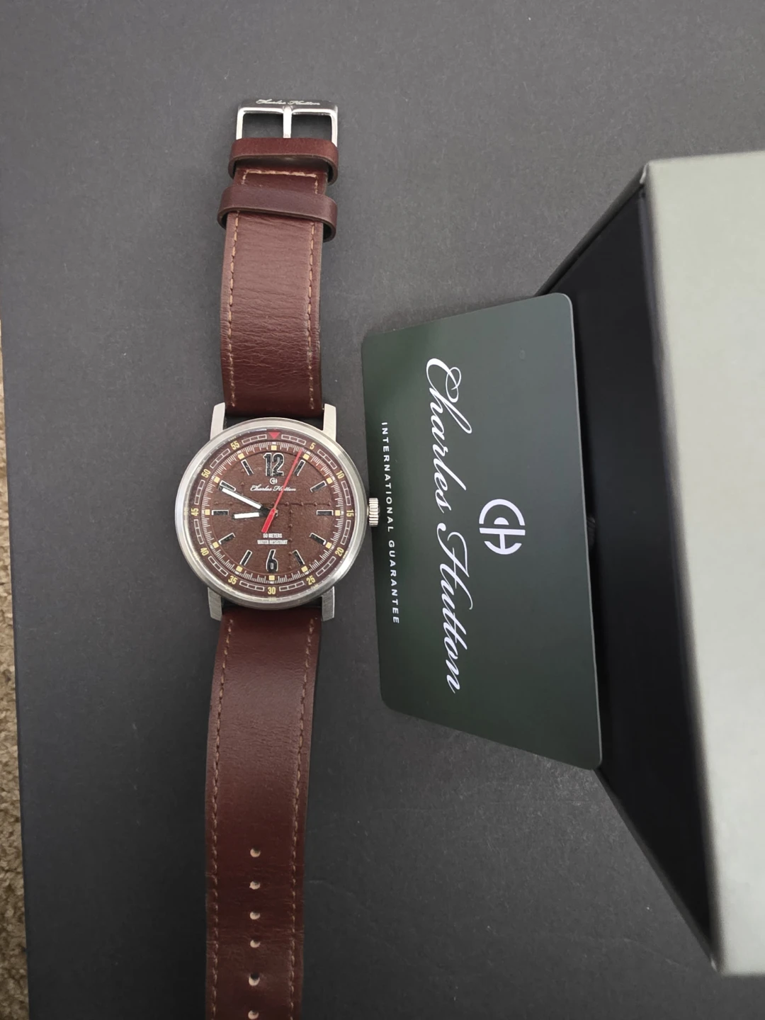 Charles Hutton Men's Watch - Brown Leather Band - photo 5