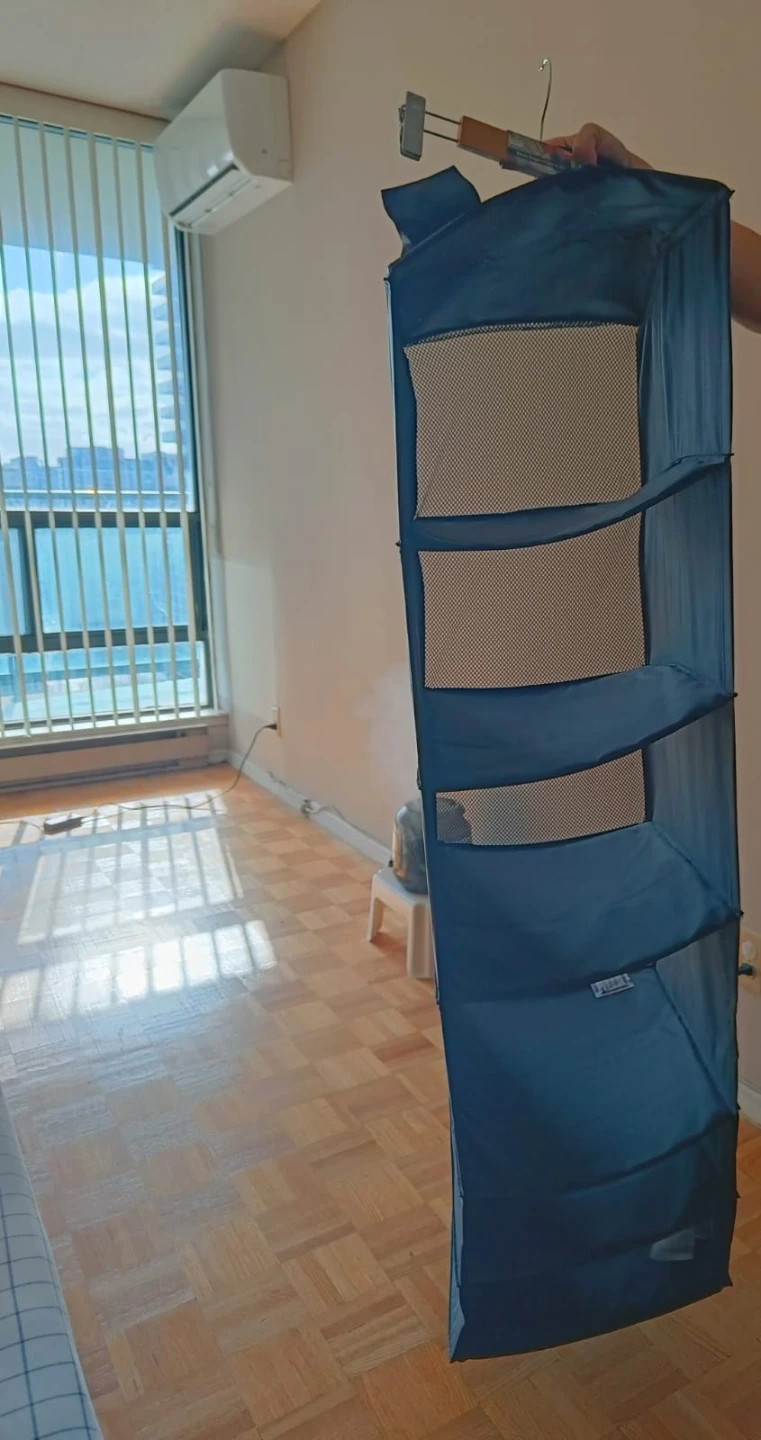 Set of Hanging Closet Organizer with 5 Shelves