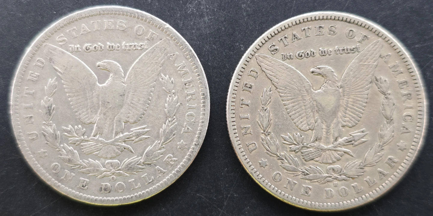 (2) Morgan Silver Dollars - 1891-O & 1884-S (90% Silver) - photo 3