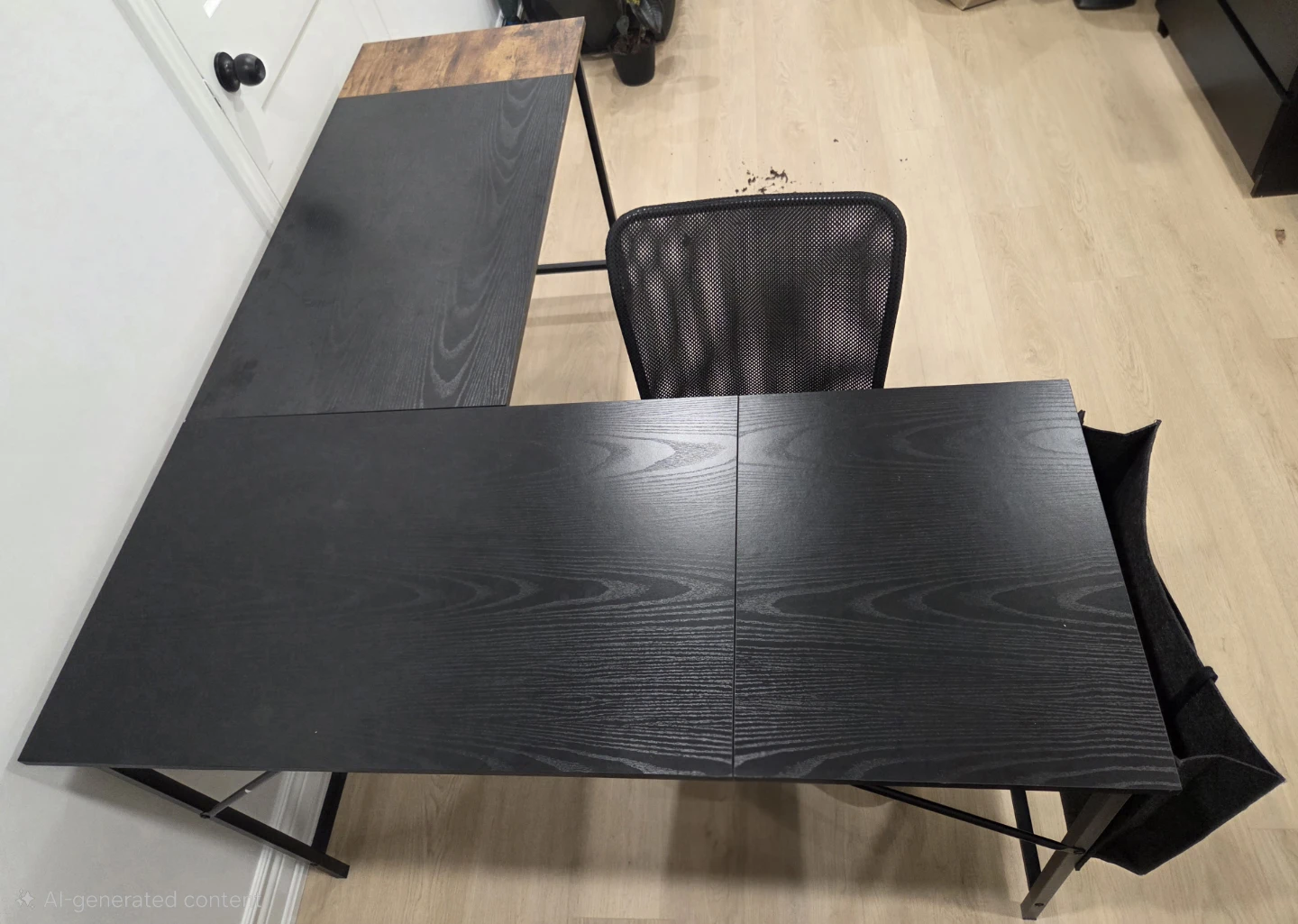 L-Shaped Desk  office table with one Chairs - photo 5