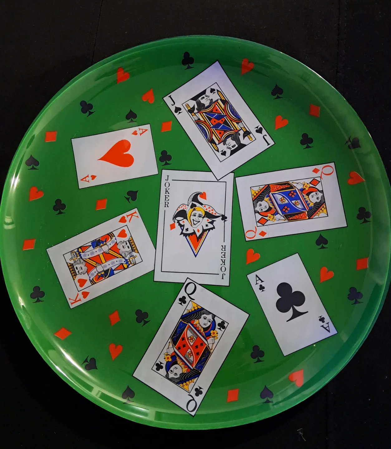 Green Playing Card Themed Serving Tray - photo 2