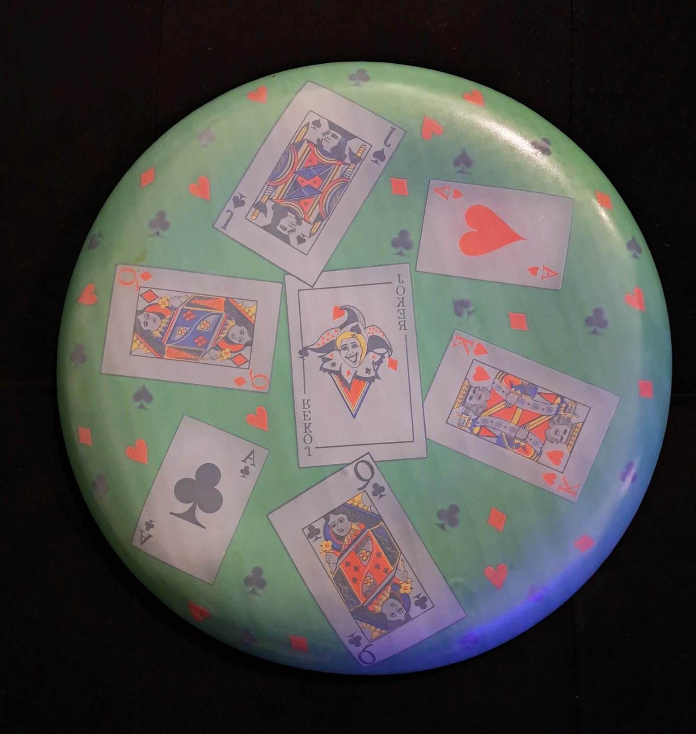 Green Playing Card Themed Serving Tray - photo 3