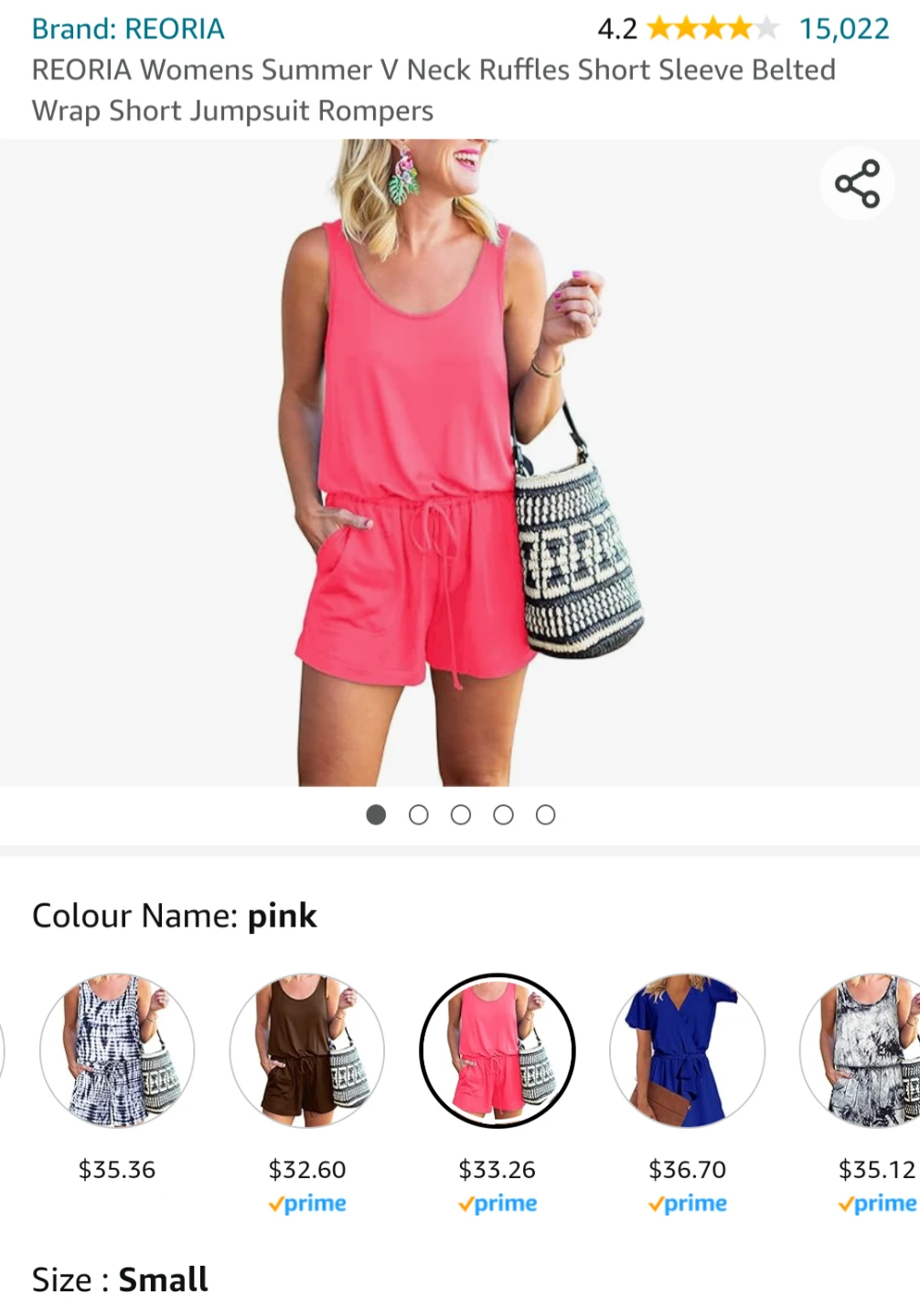 NEW!   REORIA - Pink Jumpsuit Romper - photo 4