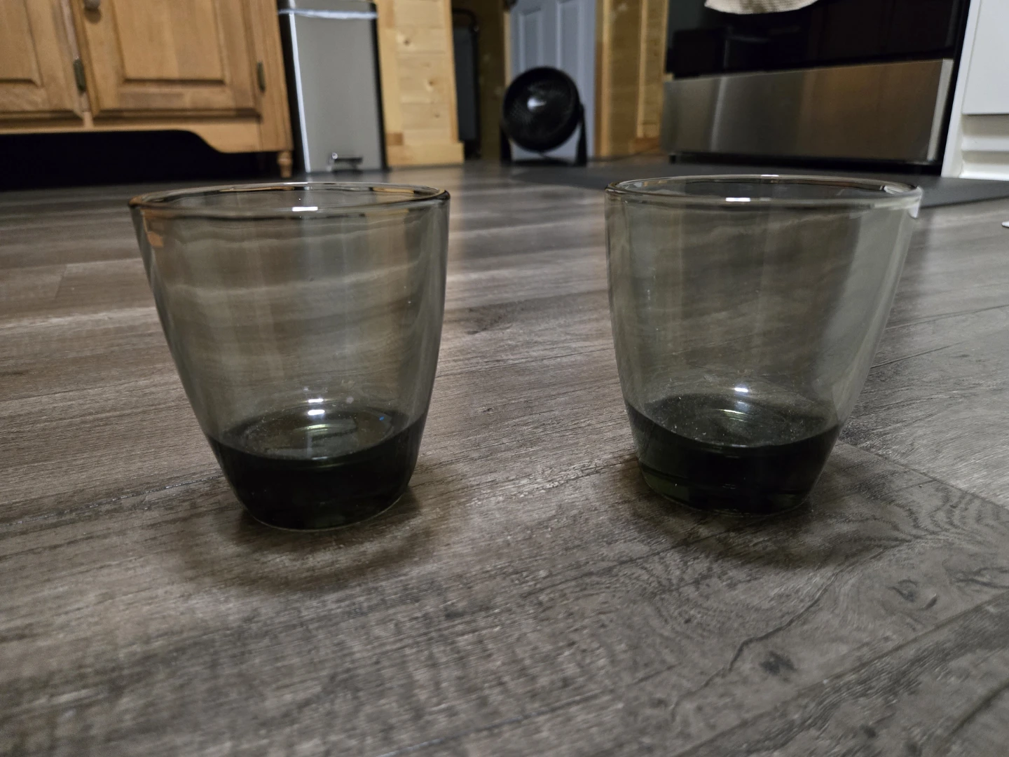 Set of 2 Smoke Grey Tumbler Glasses