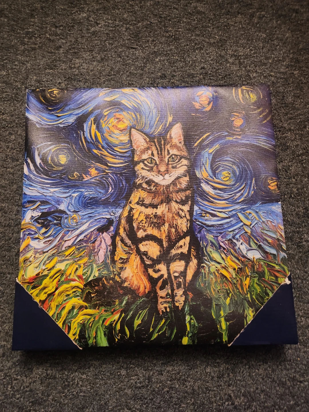 Starry Night Cat Art Print