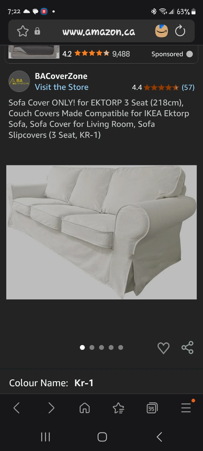IKEA Ektorp 3 Seat Sofa - photo 3