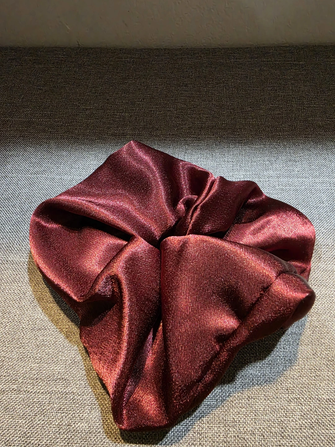 Burgundy Satin Scrunchies (XL)
