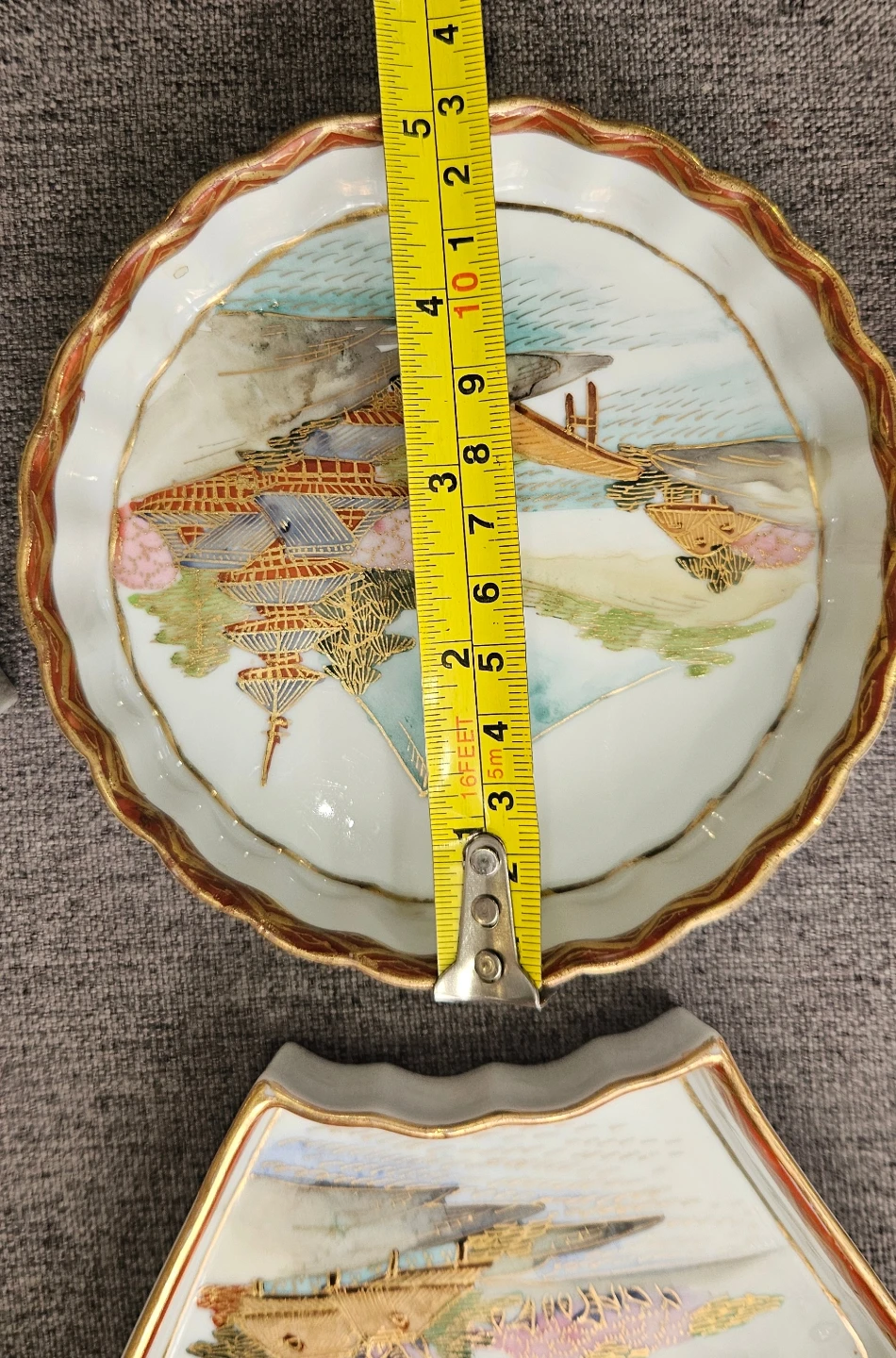 Vintage Japanese Satsuma or Kutani Porcelain Handpainted Set - photo 5