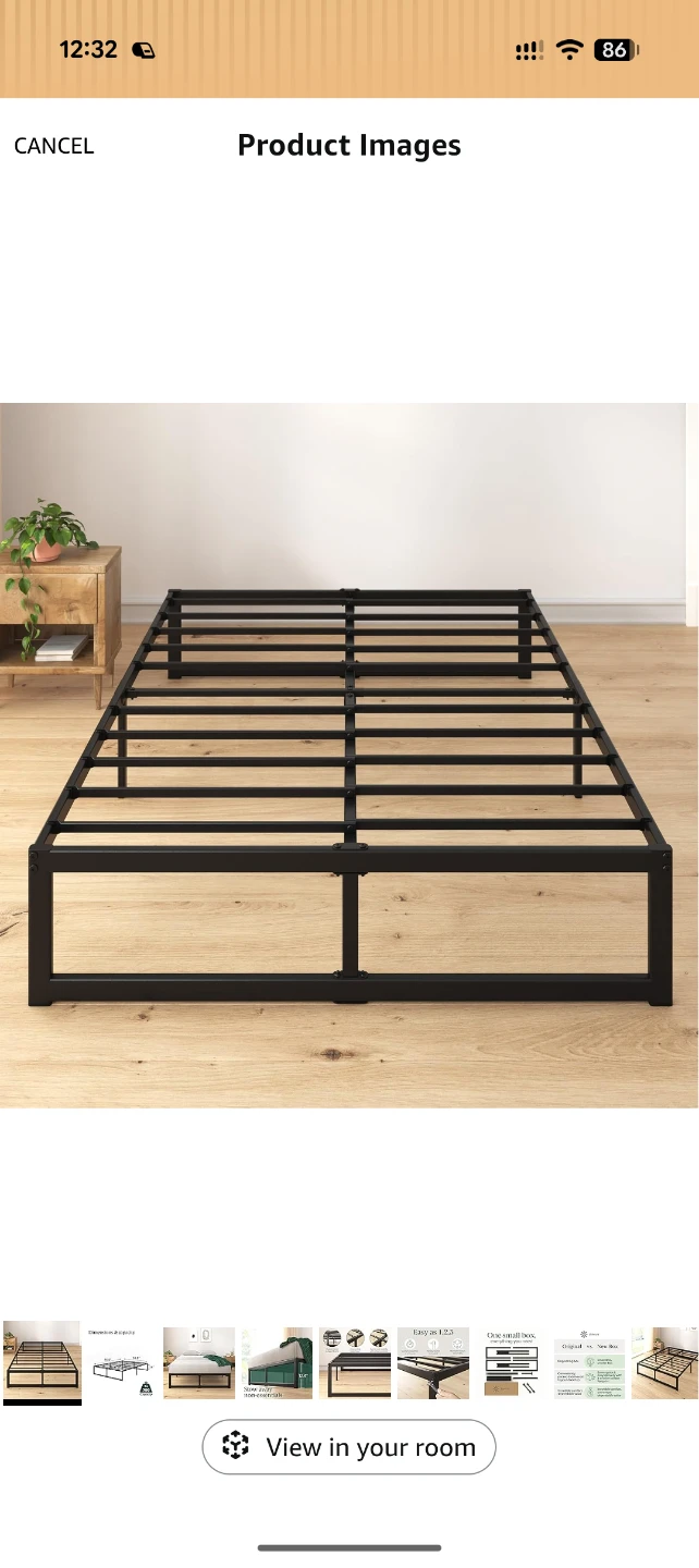 Zinus 14" Full/Double Metal Platform Bed Frame - photo 2