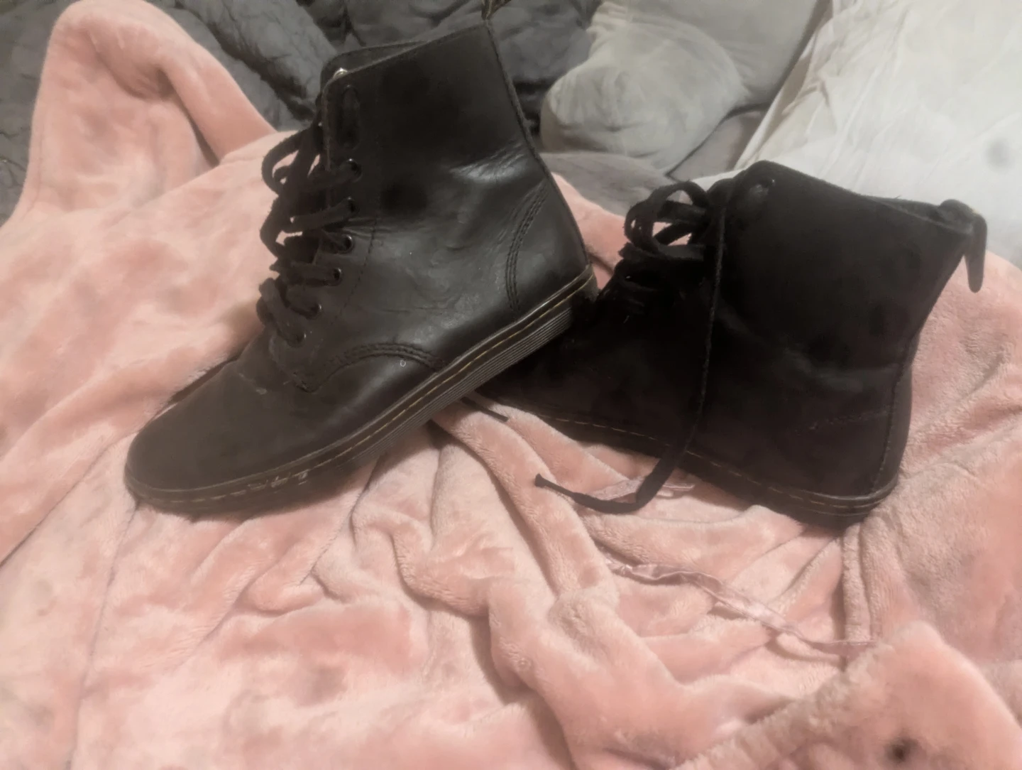 Dr. Martens Tobias Black Leather Boots Size 7 - photo 5