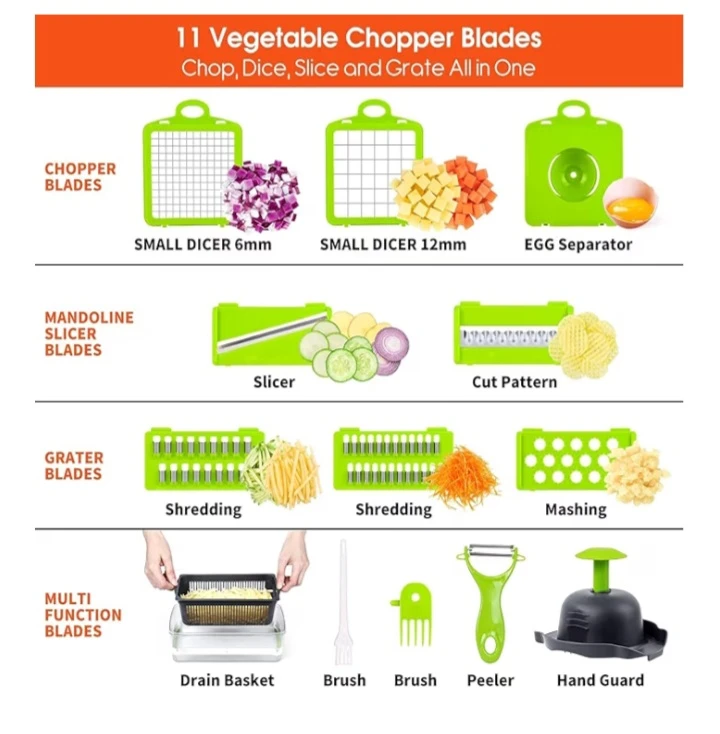 NEW!   16 in 1 Vegetable Chopper Food Slicer - photo 3