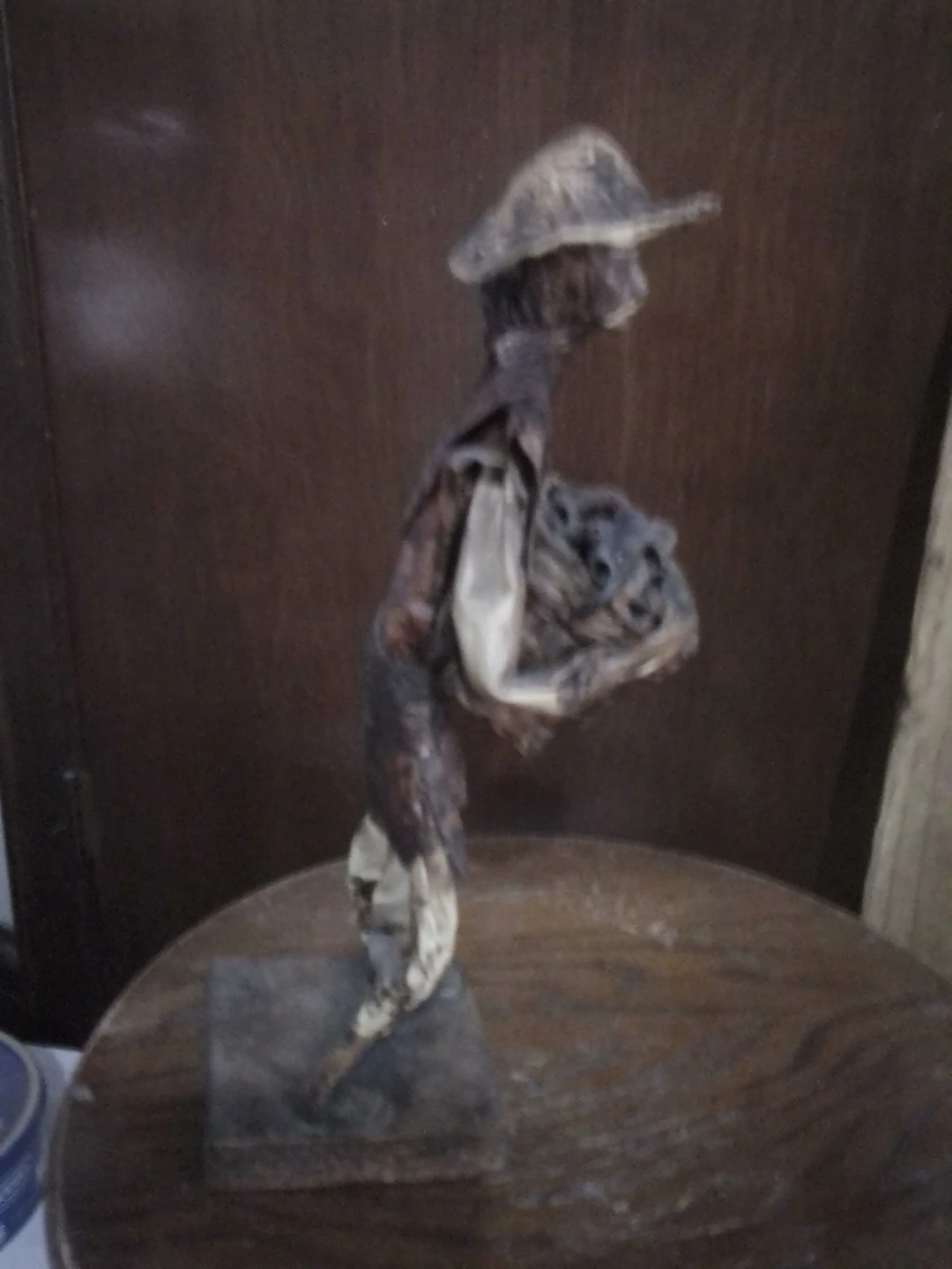 Handmade Folk Art Figure with Basket - photo 3