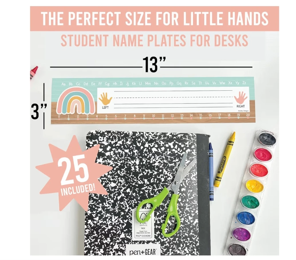 HADLEY DESIGNS  Rainbow Classroom Name Plates - photo 2