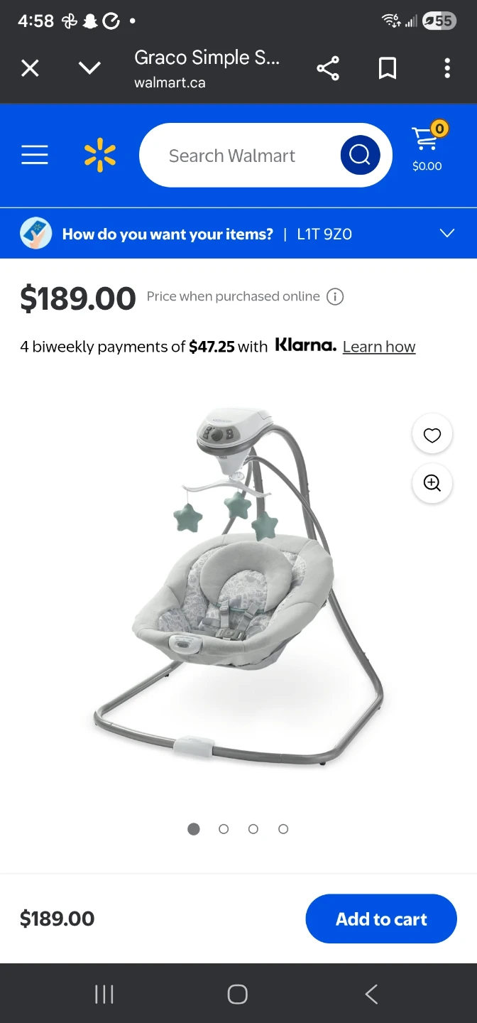 Graco Simple Sway Baby Swing