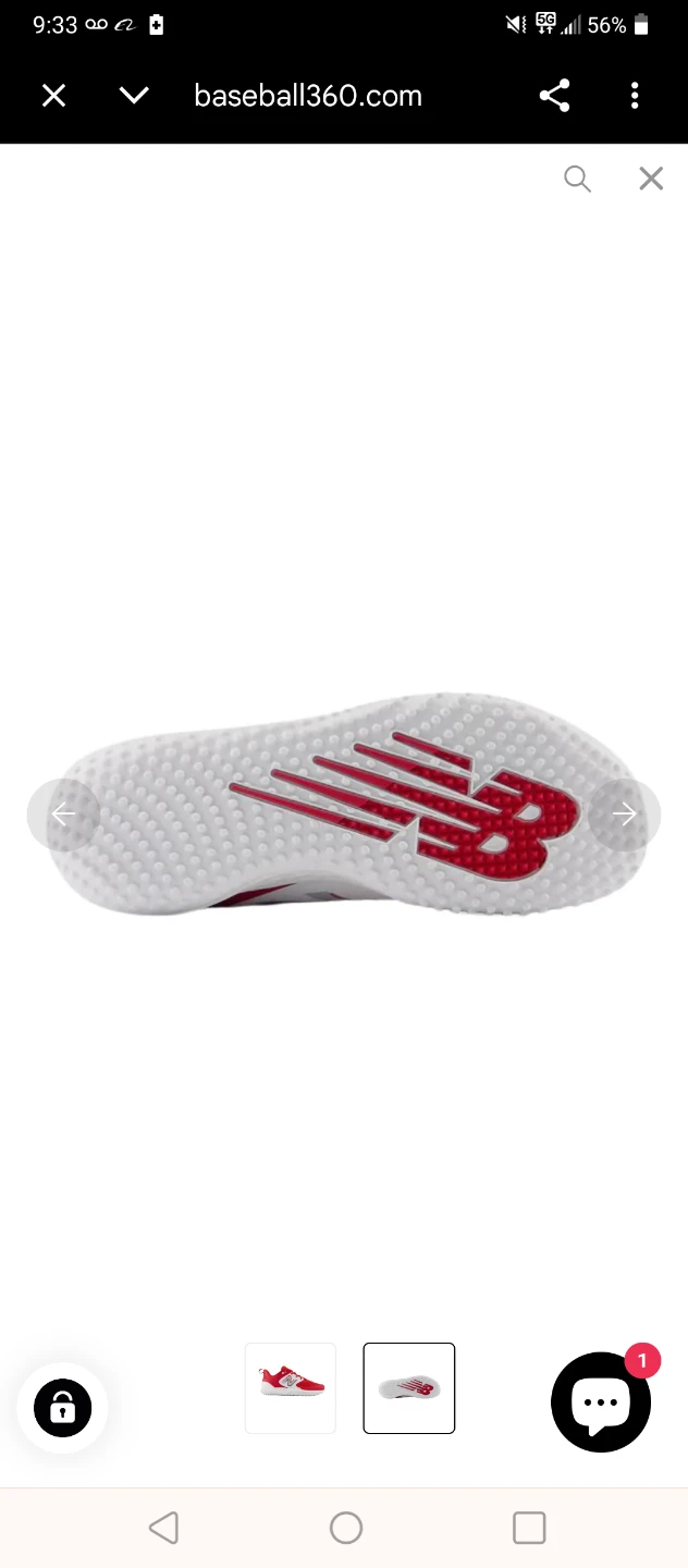 New Balance Red Baseball Cleats - photo 2