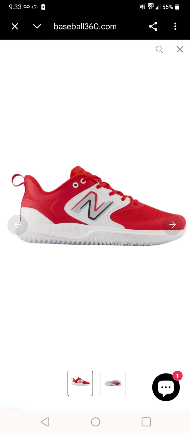New Balance Red Baseball Cleats - photo 3