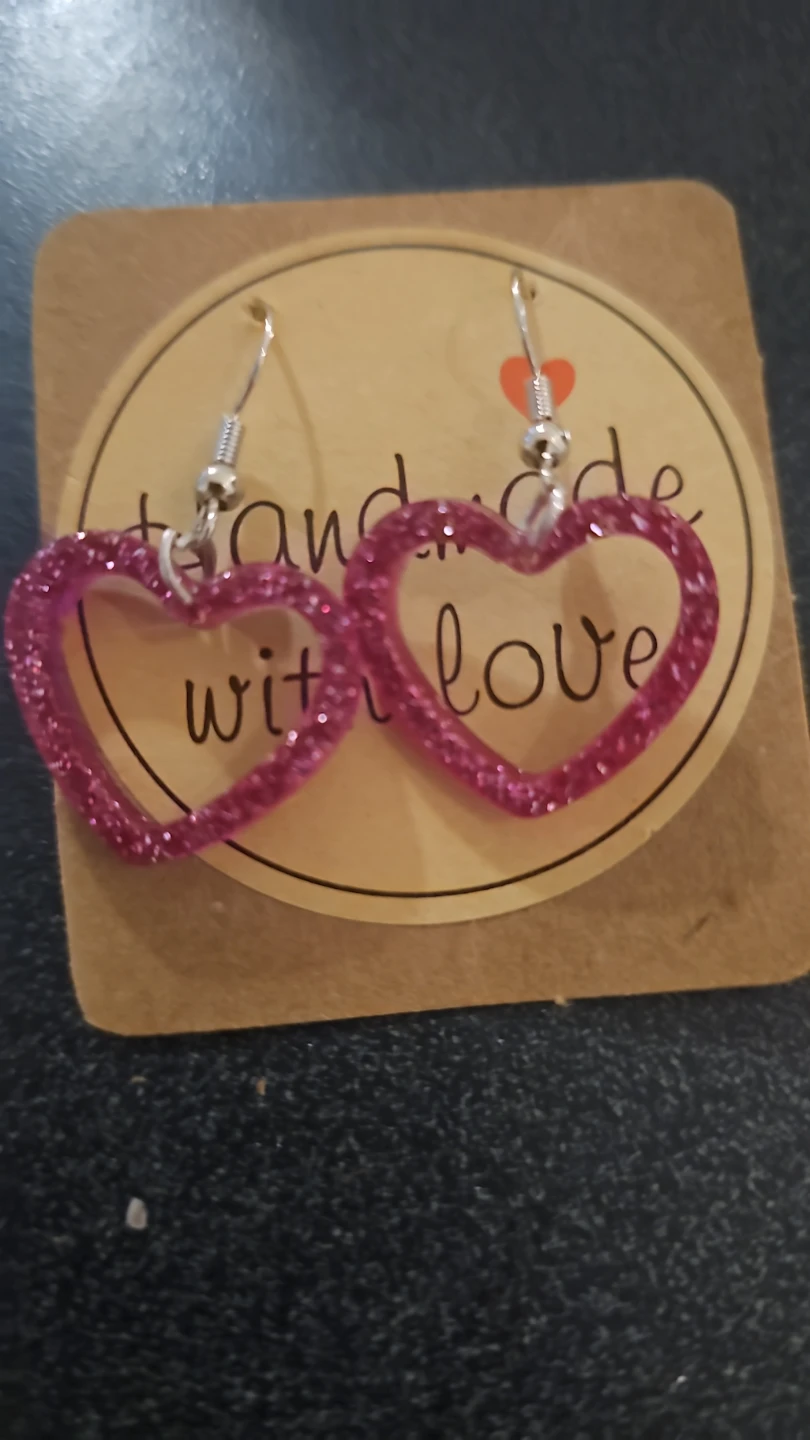 Pink Glitter Star Earrings - photo 4