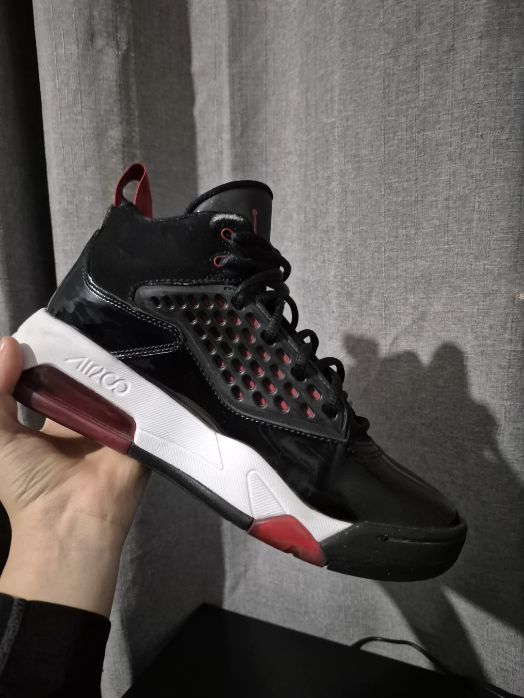 Jordan Max Air 200 Shoes Black Red White - photo 5