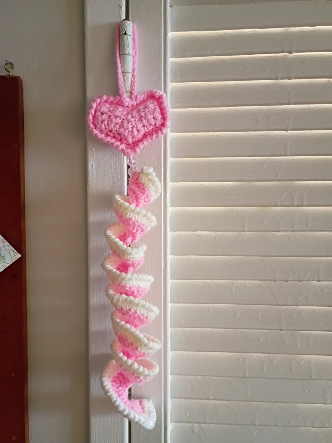 Crocheted Heart Spiral Wall Hanging 🧡