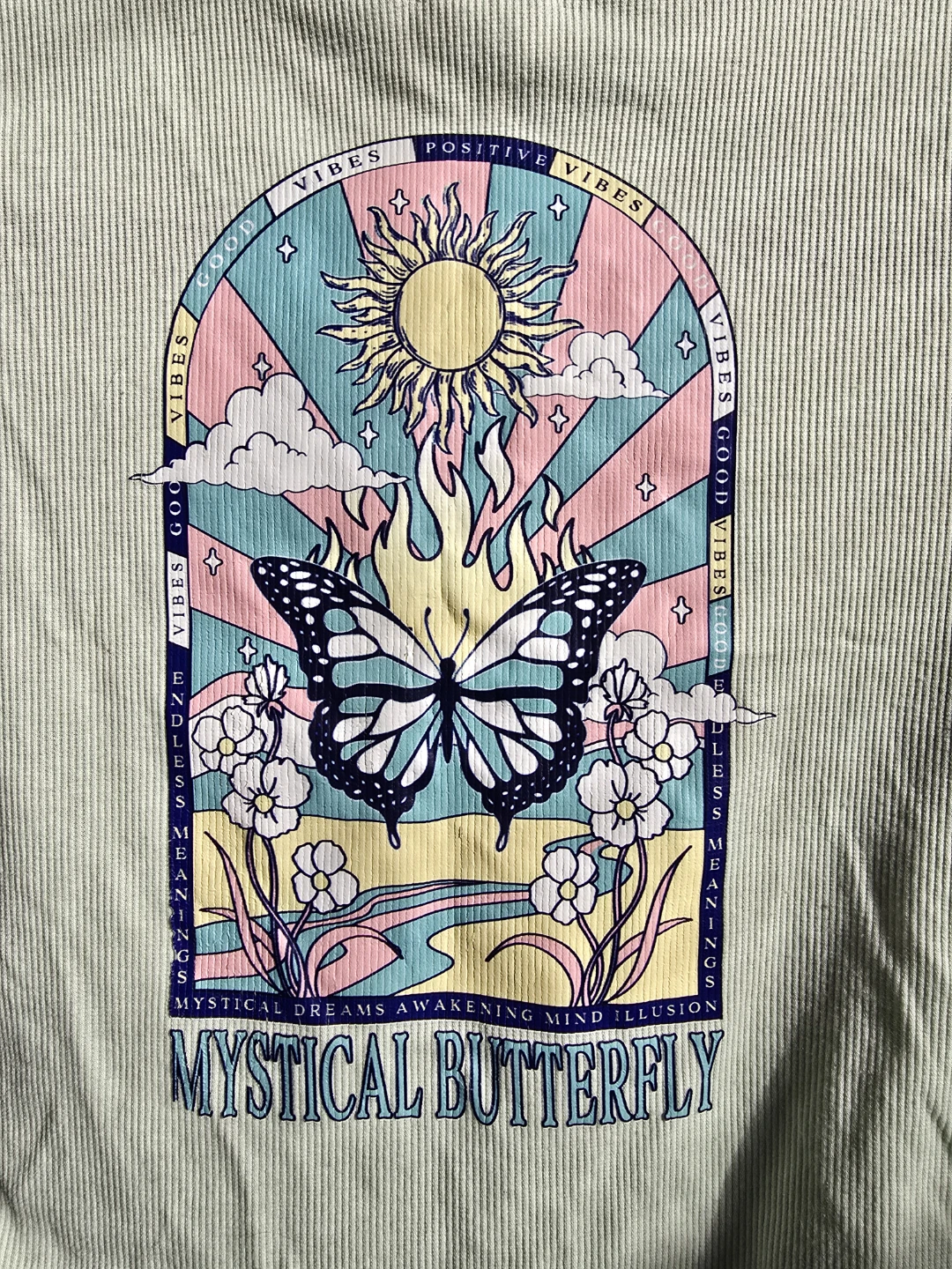 Orange Kiss Butterfly Graphic Crop Top Size M - photo 4