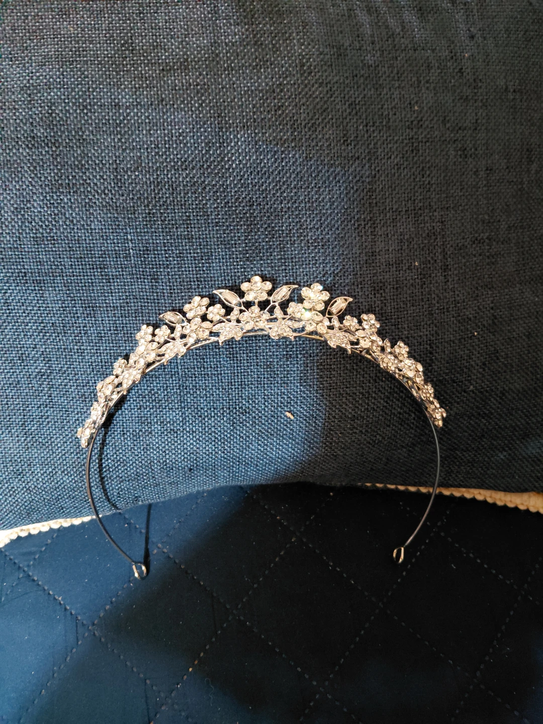 Silver Rhinestone Tiara Headband - photo 2