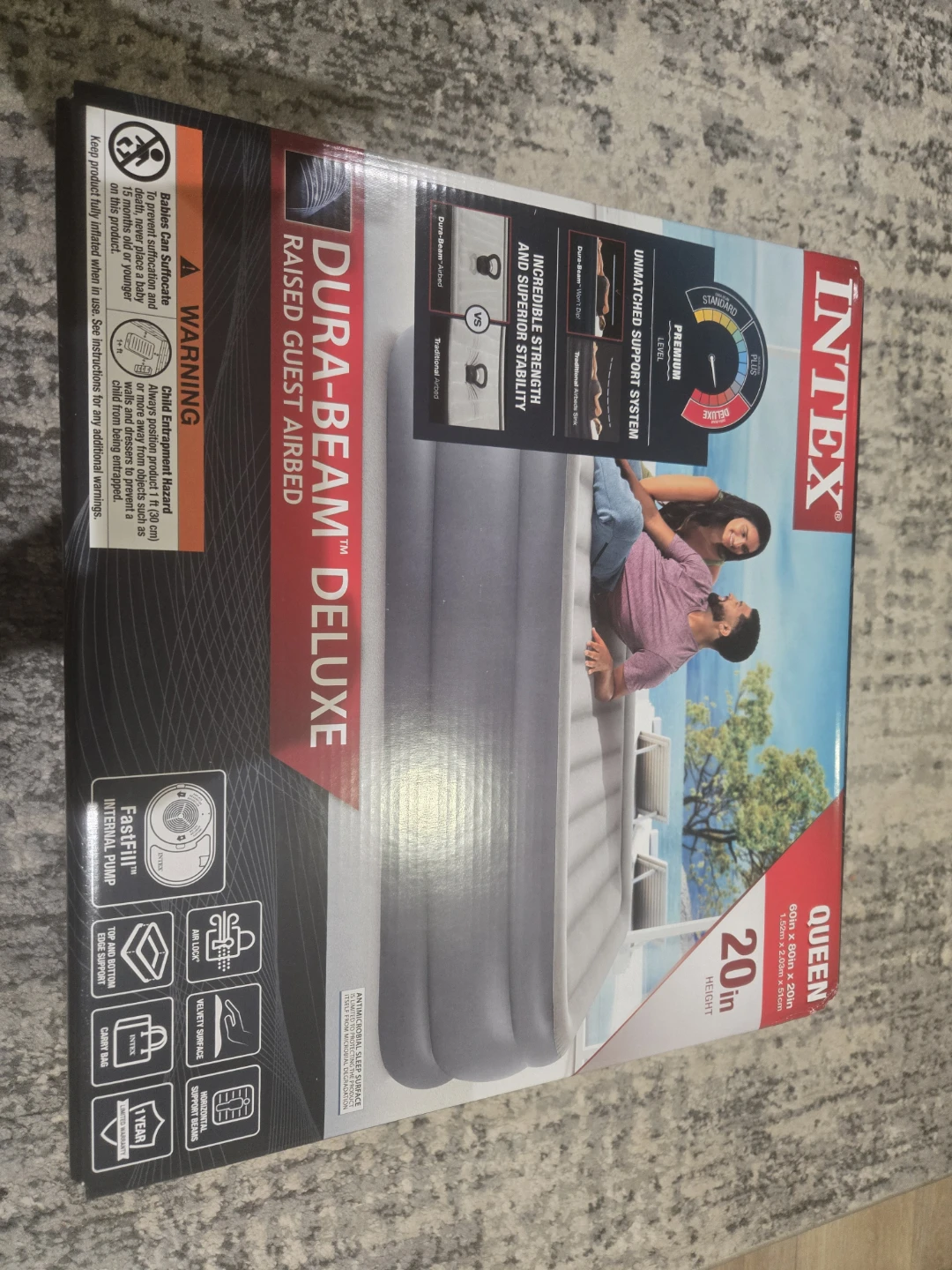 Intex Dura-Beam Deluxe Queen Raised Airbed (20-inch)