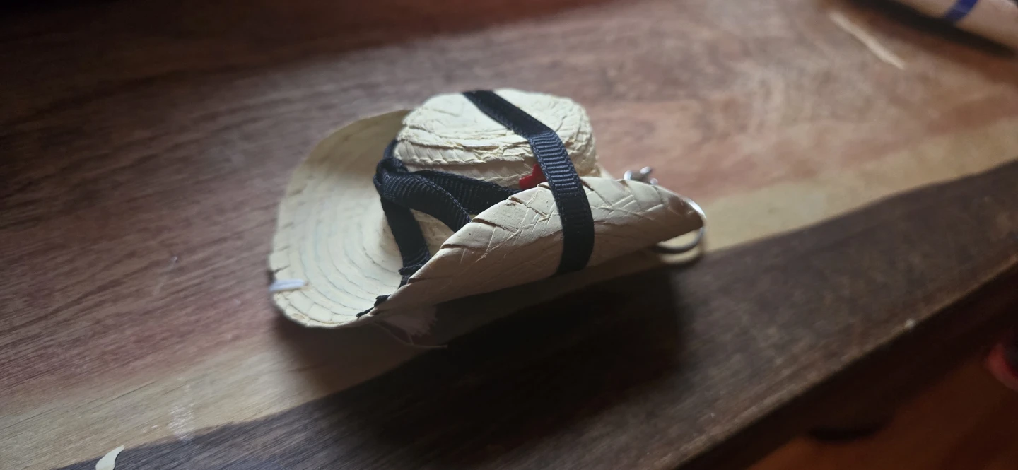 Mini straw  Sombrero Hat Keychain