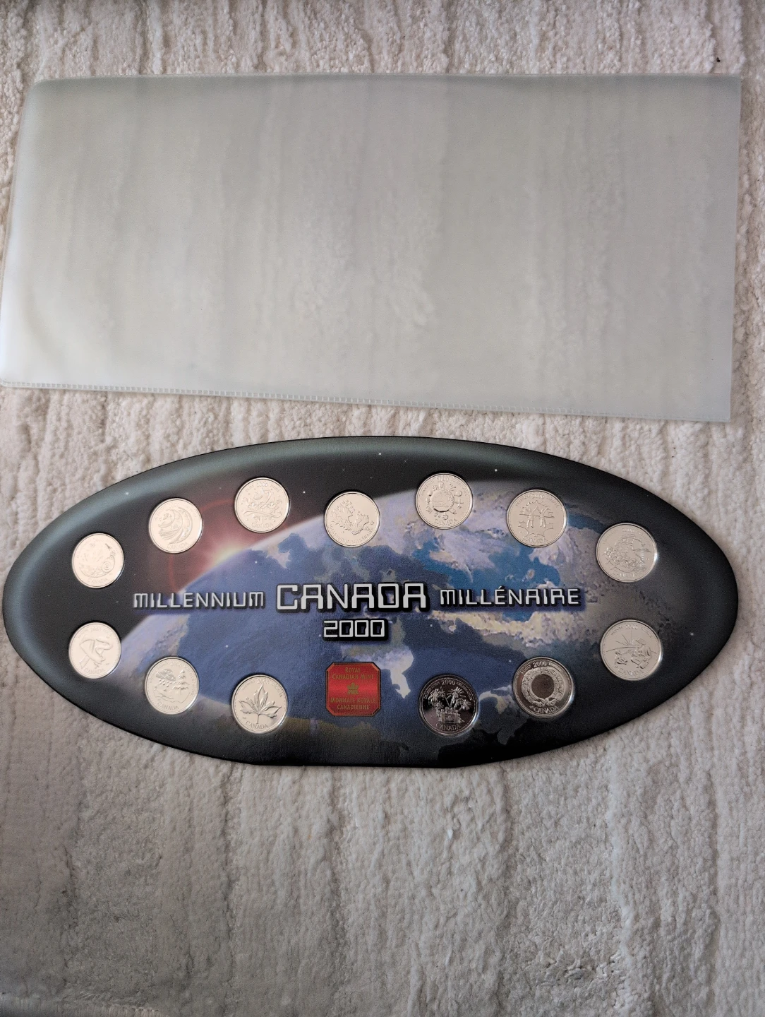 Millennium Canada Millénaire 2000 Coin Collection Display