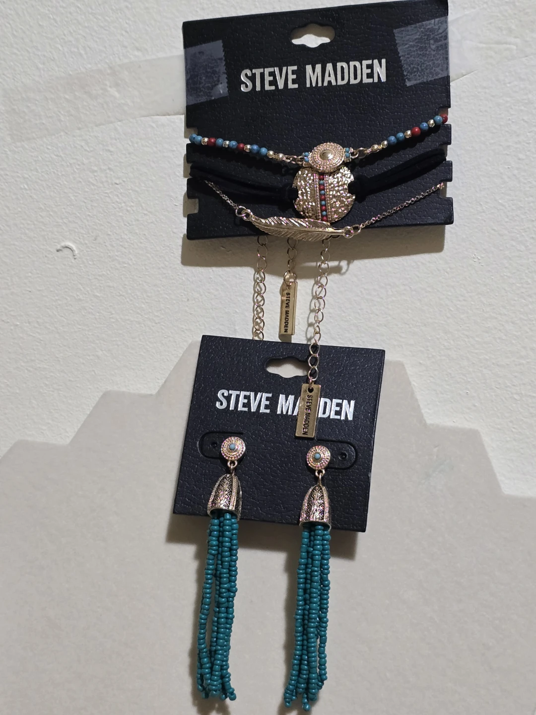 ​NEW Steve Madden Turquoise Boho Set - Earrings & 3 Bracelets