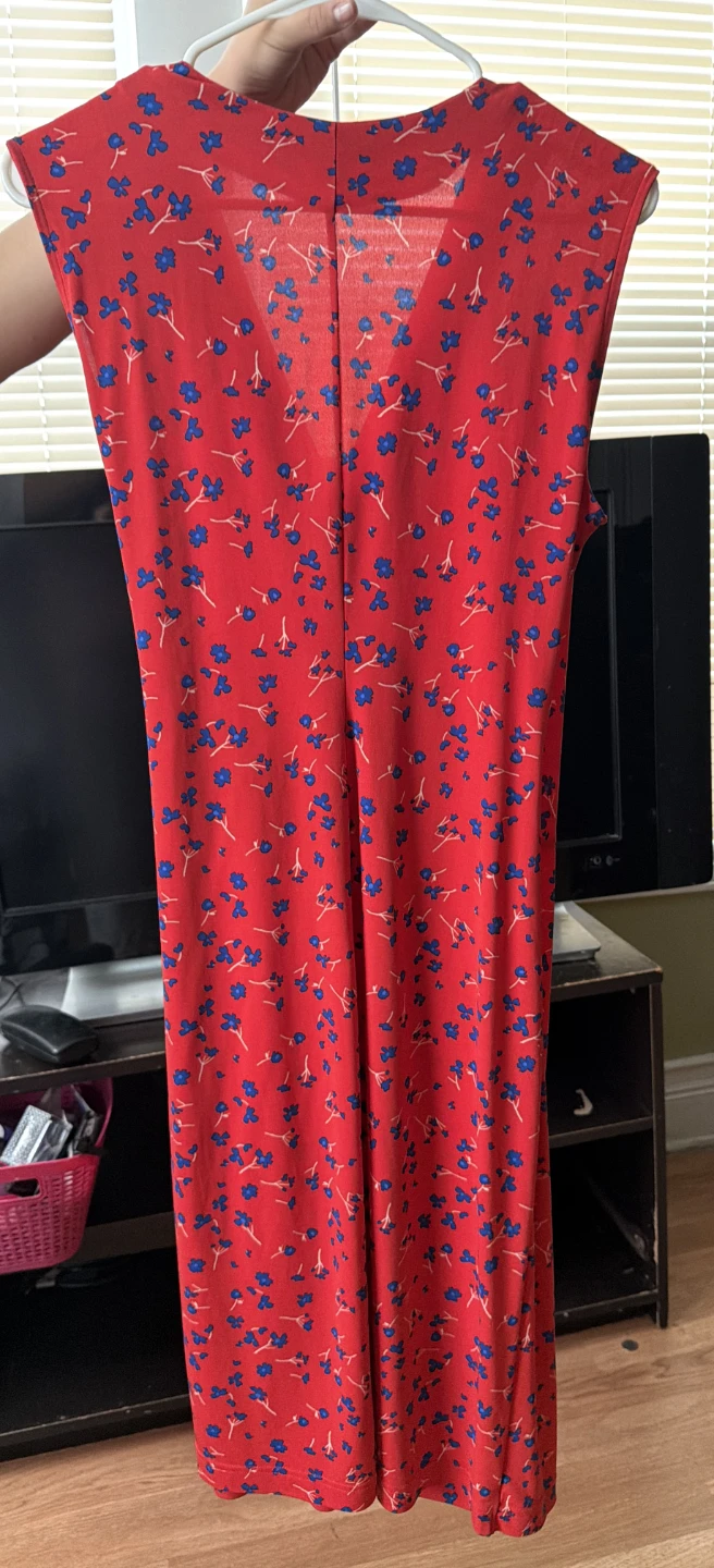Banana Republic Red Floral Sleeveless Sheath Dress Size SP - photo 2