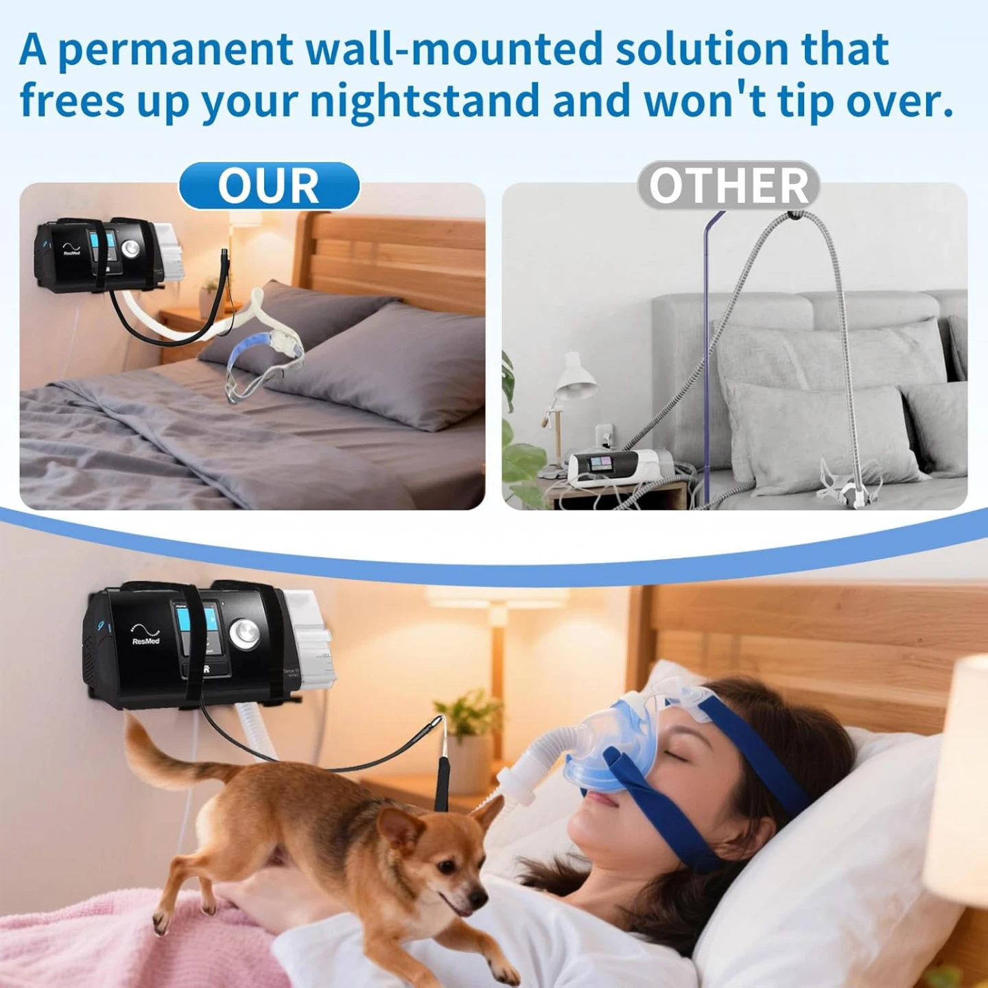 Lightweight Aluminum Wall Mount for CPAP Machine BNIB - photo 5
