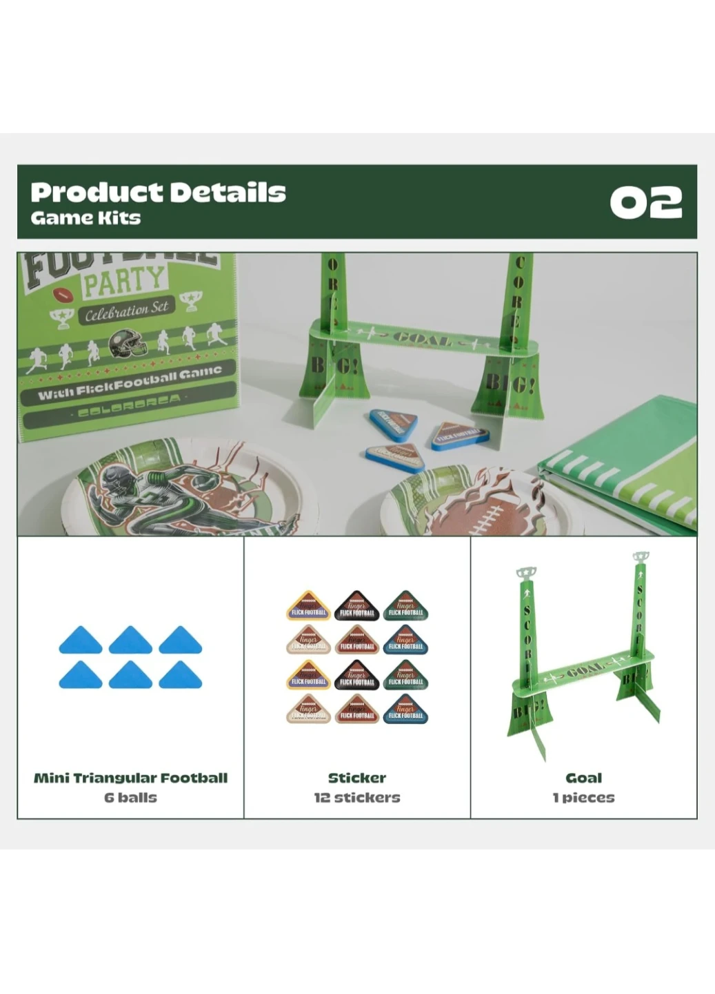 Football Party Celebration Set - 139 Pieces - photo 3