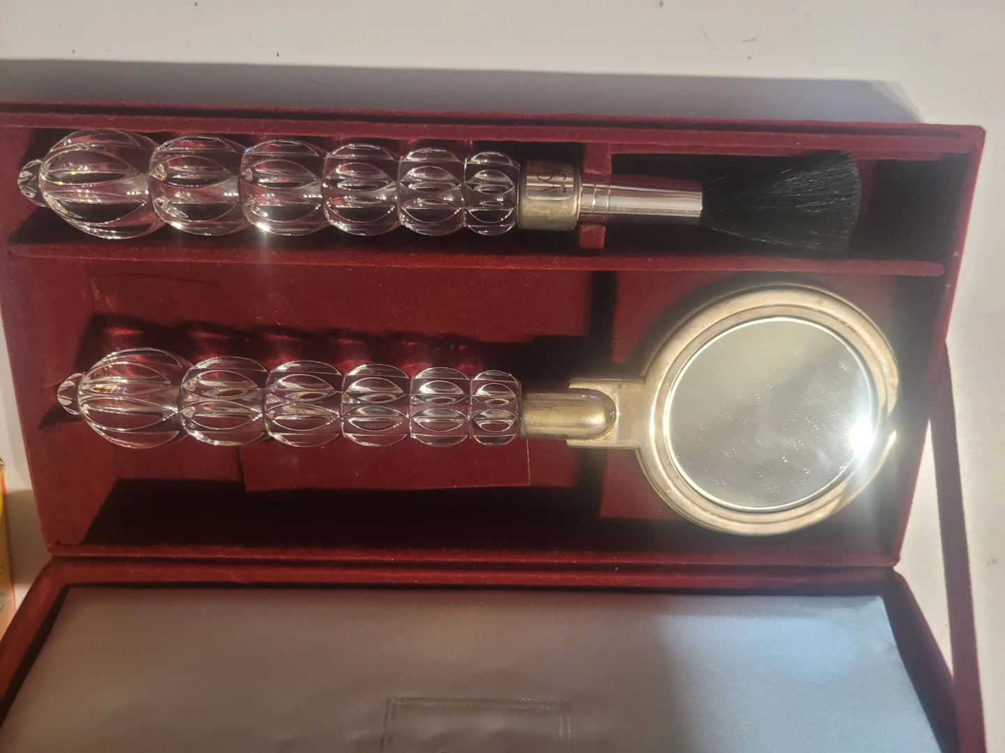 Mikasa Rousseau Crystal Vanity Mirror and Brush Set - photo 3