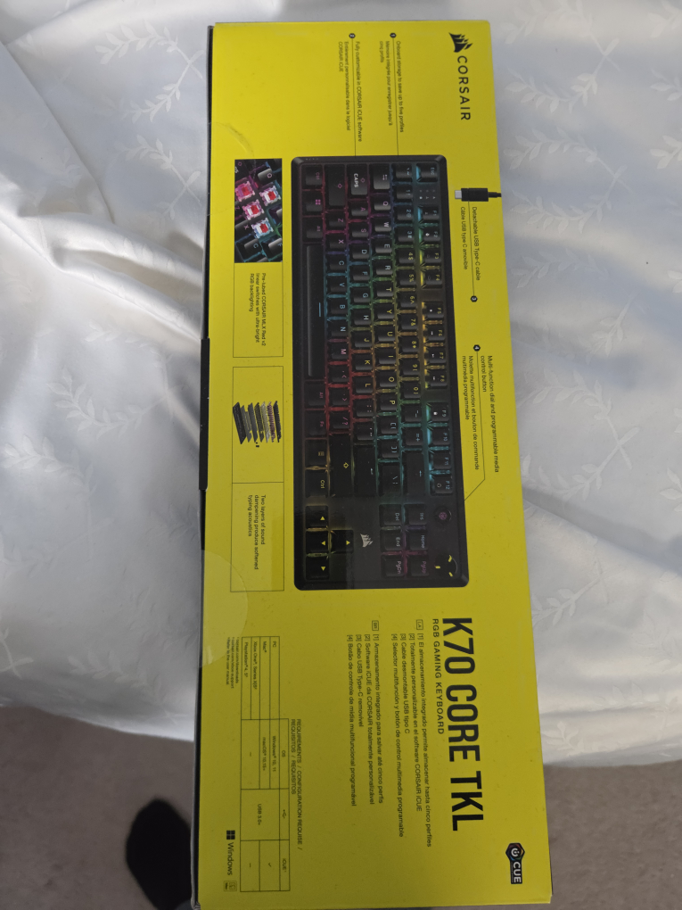 Corsair K70 Core TKL RGB Gaming Keyboard