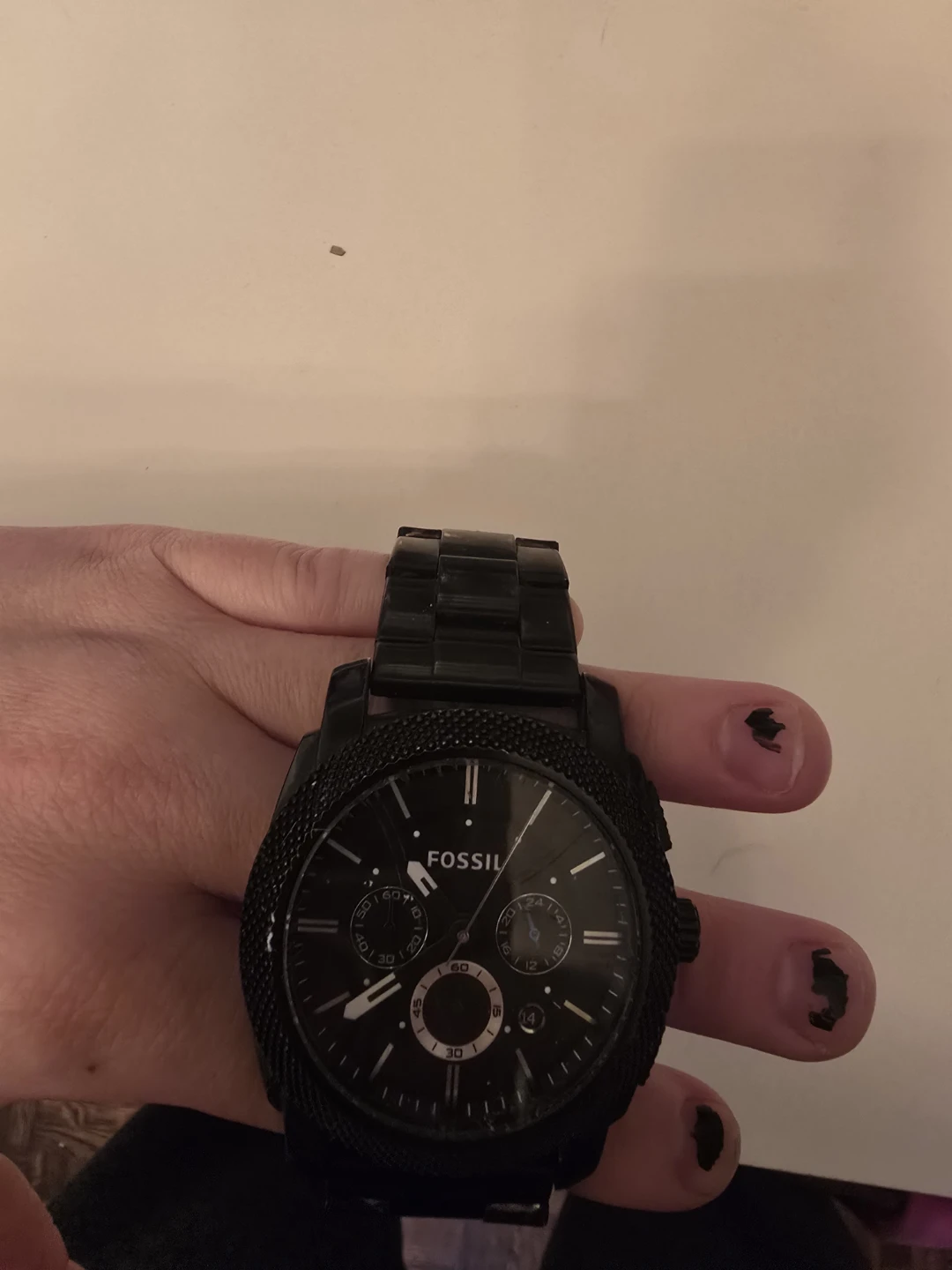Fossil Black Chronograph Watch