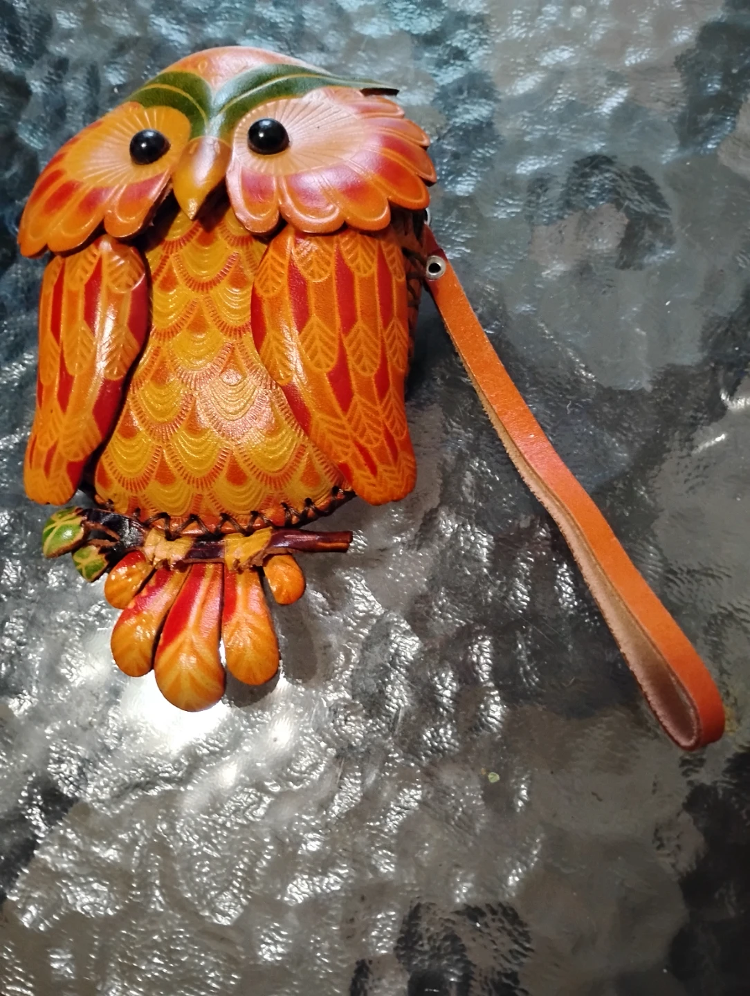 Leather Owl Coin Purse