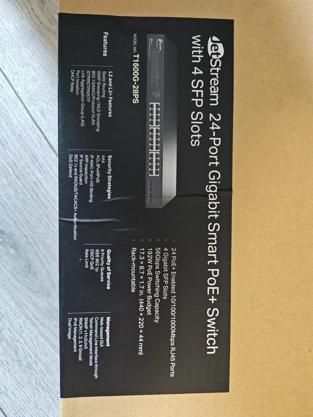 TP-Link JetStream 24-Port Gigabit Smart PoE+ Switch - photo 4