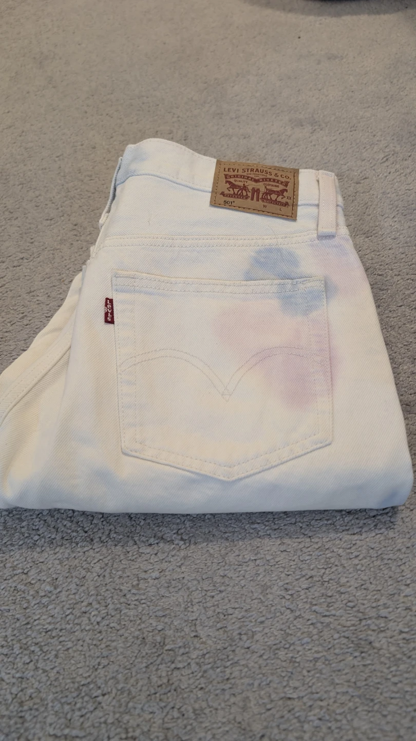 Levi's 501 White Tie-Dye Jeans
