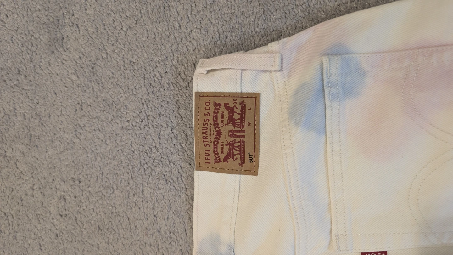 Levi's 501 White Tie-Dye Jeans - photo 2