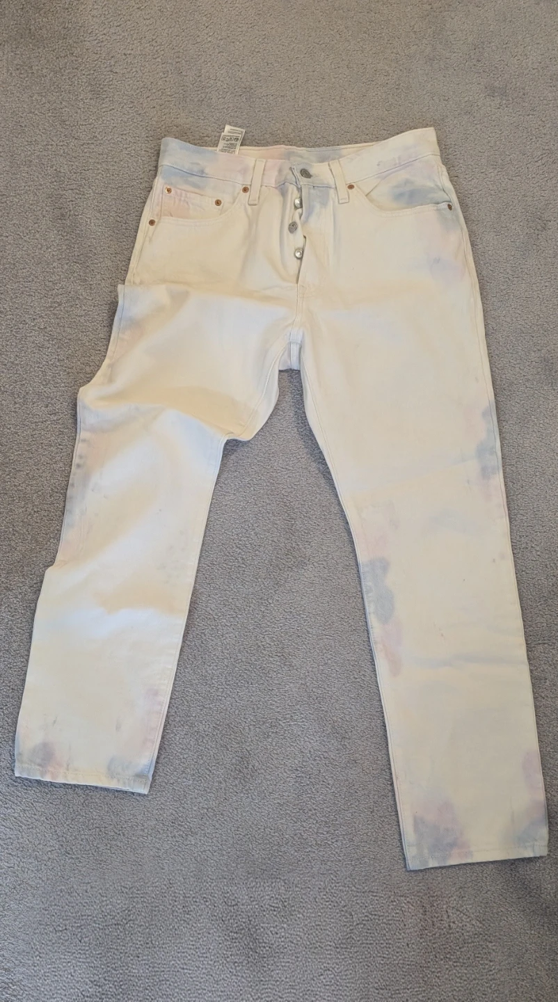 Levi's 501 White Tie-Dye Jeans - photo 3