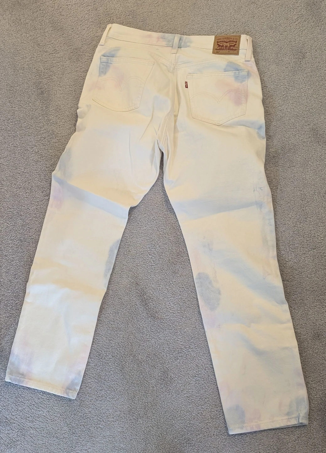 Levi's 501 White Tie-Dye Jeans - photo 4