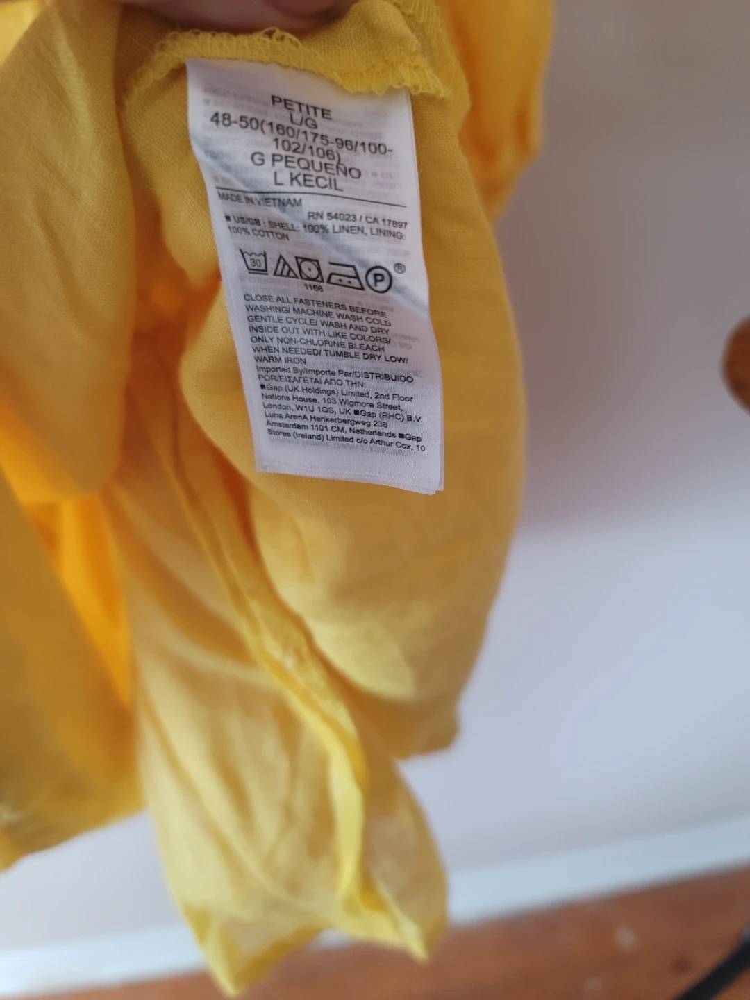 Banana Republic Sunny Yellow 100% Linen Dress Sz L Cotton Lining - photo 2