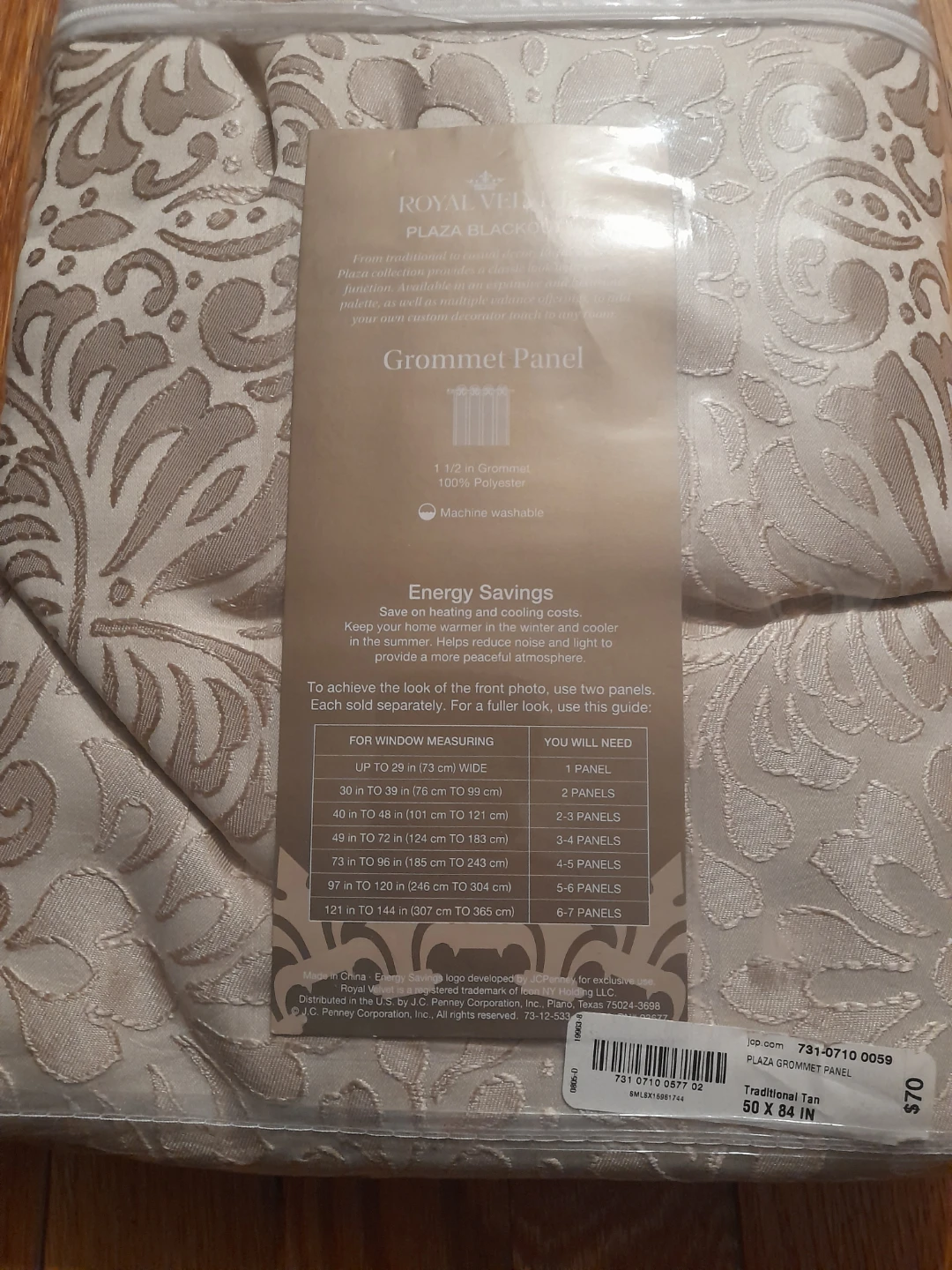 Royal Velvet Plaza Grommet Panel 50 x 84 In - photo 2
