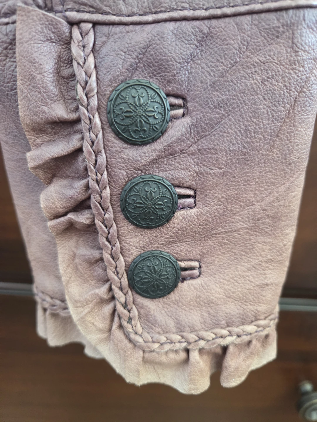 Women's Purple Leather Jacket - photo 2